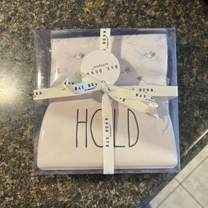 Rae Dunn napkins and holder